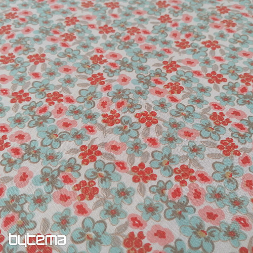 Tessuto di cotone Fiori lilla