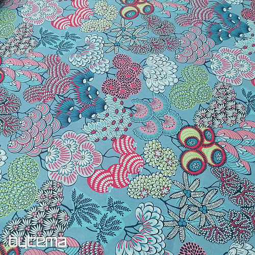 Tessuto di cotone FUSAIN BLU