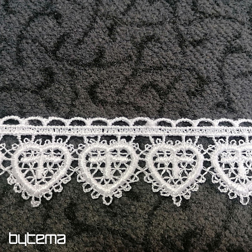 Laccio 5191/01 - Cuore bianco cm 3