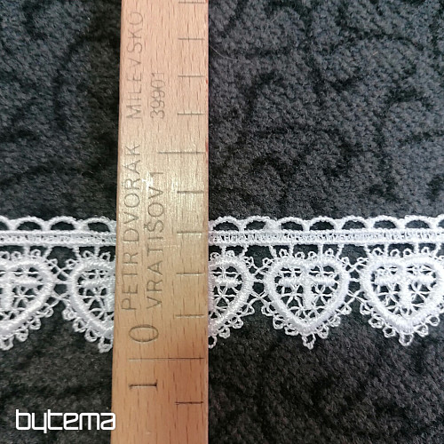 Laccio 5191/01 - Cuore bianco cm 3