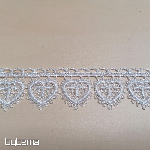 Laccio 5191/01 - Cuore bianco cm 3