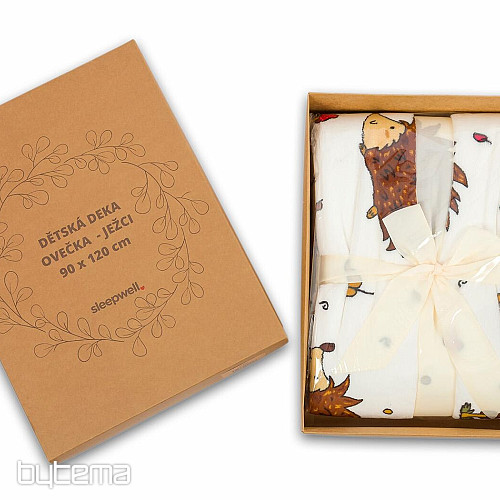 Coperta per bambini PECORA in confezione regalo - RICCIO