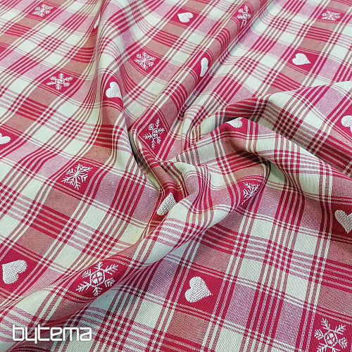 Tessuto decorativo natalizio DUSTIN cuori