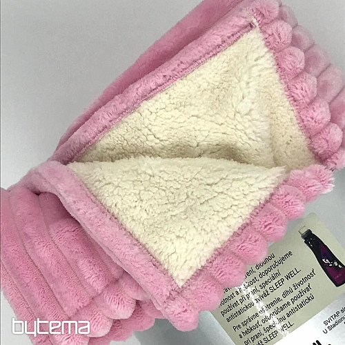 coperta in microfibra EXTRA SOFT SHEEP velluto a coste - rosa