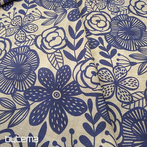 Tessuto decorativo PIPO FIORE BLU