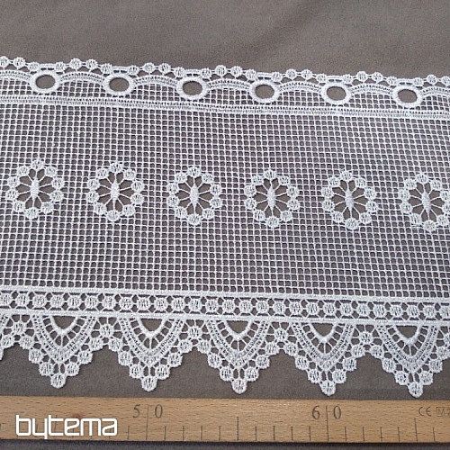 Tenda ricamata di lusso GERSTER per vetrata con fiore 263/023/0001