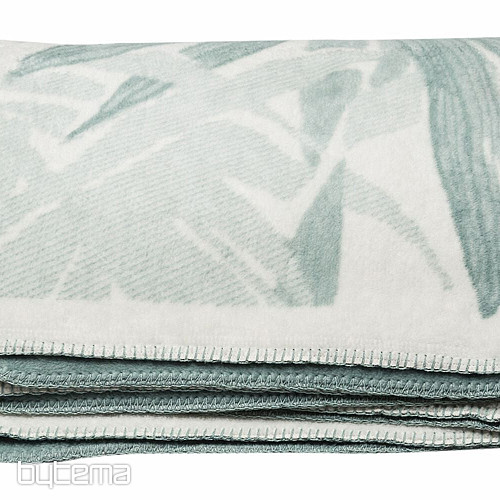 Coperta in cotone BAMBOO foglie verdi 2218/51
