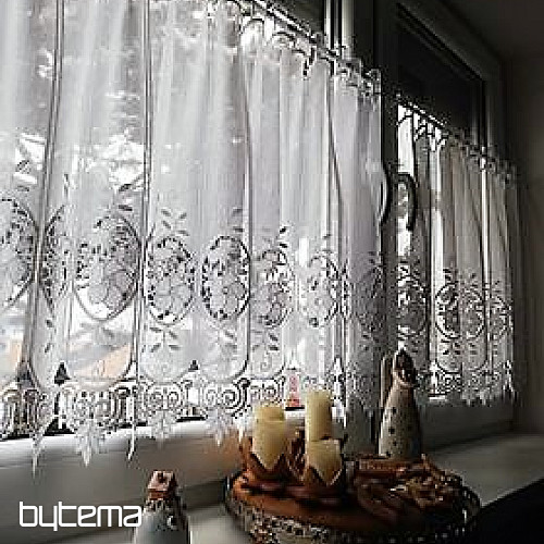 Tenda in vetro colorato ricamata 11573