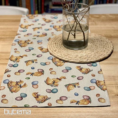 Tovaglia e foulard gobelin Pasqua GIALLO BURNS