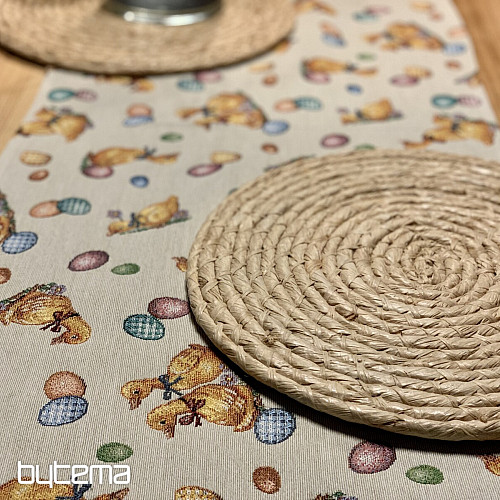 Tovaglia e foulard gobelin Pasqua GIALLO BURNS