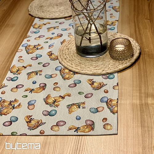 Tovaglia e foulard gobelin Pasqua GIALLO BURNS