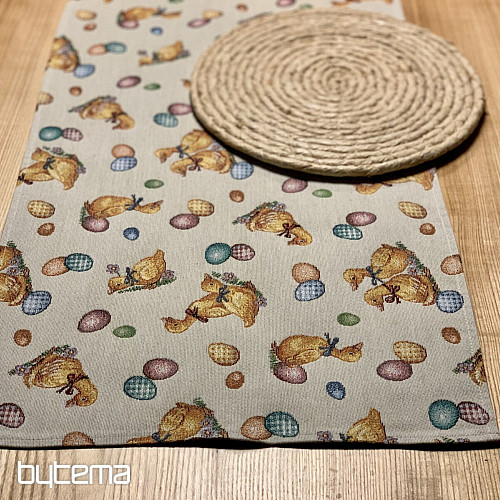 Tovaglia e foulard gobelin Pasqua GIALLO BURNS