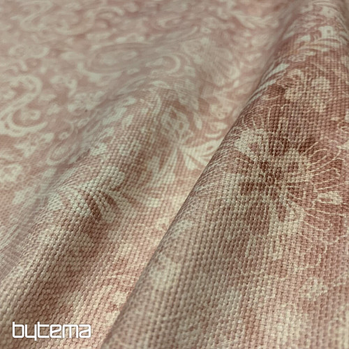 Tovaglia rosa antico con pizzo 70x70