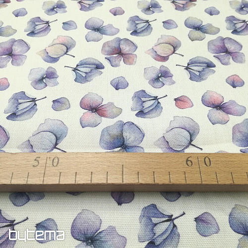 Tessuto decorativo Fiori viola