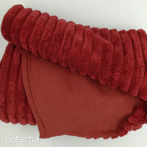 coperta Agnello velluto a coste ROSSO 150x200