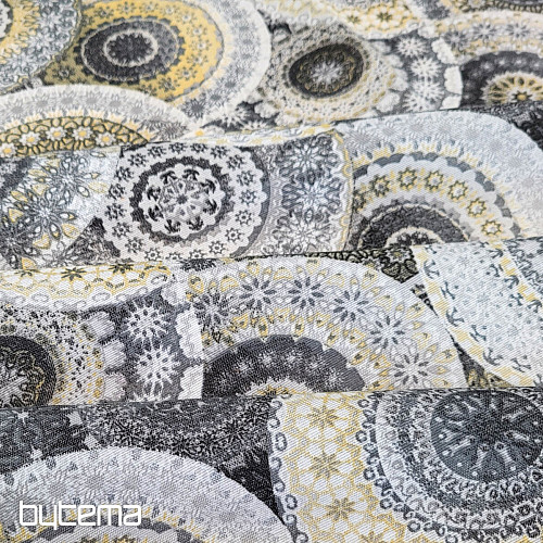 Tessuto decorativo MANDALA grigio
