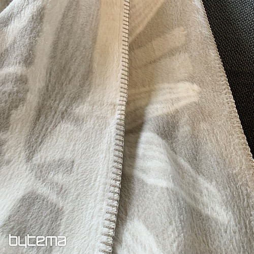 Coperta in cotone BAMBOO foglie beige 2218/80