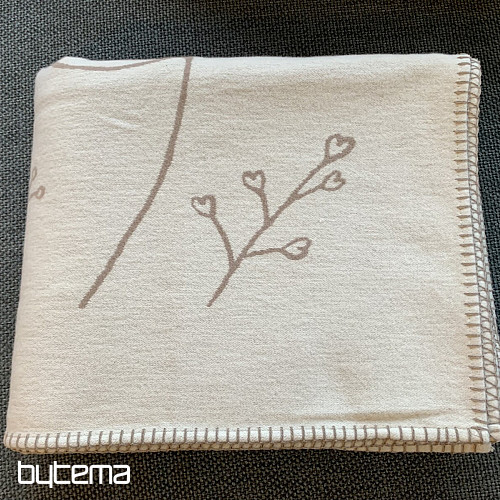 Coperta in cotone DF JADE avorio 150x200 cm
