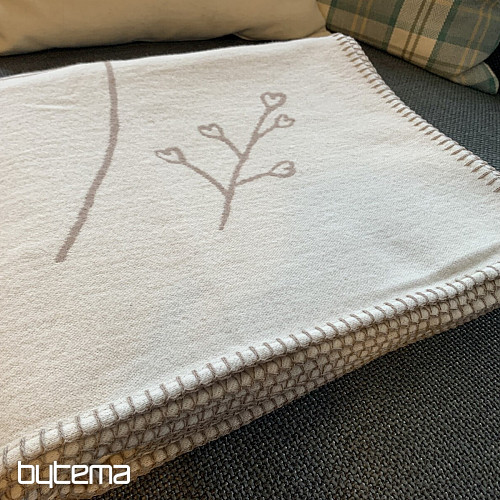Coperta in cotone DF JADE avorio 150x200 cm