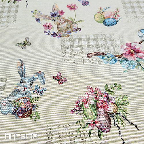 Tessuto da tappezzeria PASQUA CONIGLIETTO BEIGE