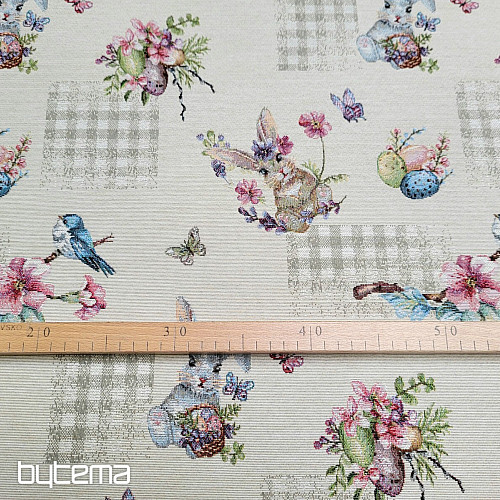 Tessuto da tappezzeria PASQUA CONIGLIETTO BEIGE