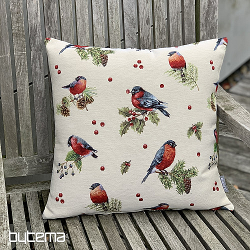 Fodera per cuscino arazzo WINTER BIRD