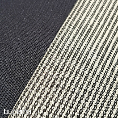 Tessuto di cotone STRISCIA NERA