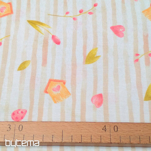 Tessuto decorativo SPRING BEIGE STRIPE