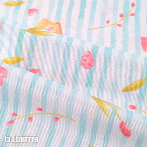 Tessuto decorativo STRISCIA BLU PRIMAVERA