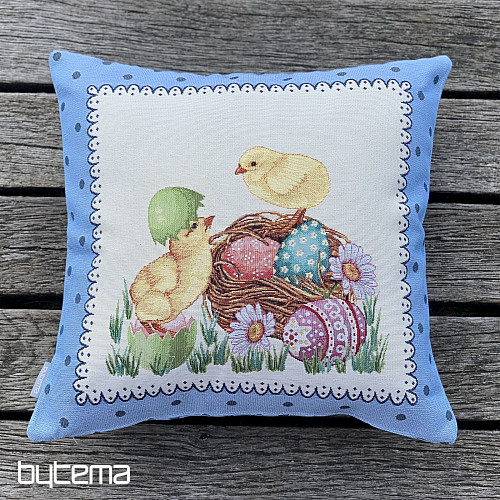 Fodera per cuscino gobelin PASQUA PULCINO struttura blu