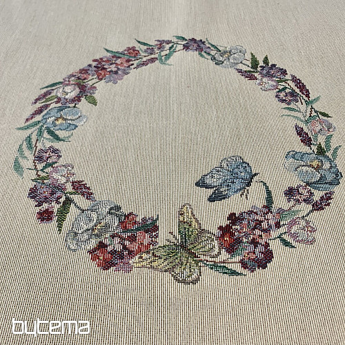 Tovaglia e sciarpa Tapestry PASQUA a quadri beige