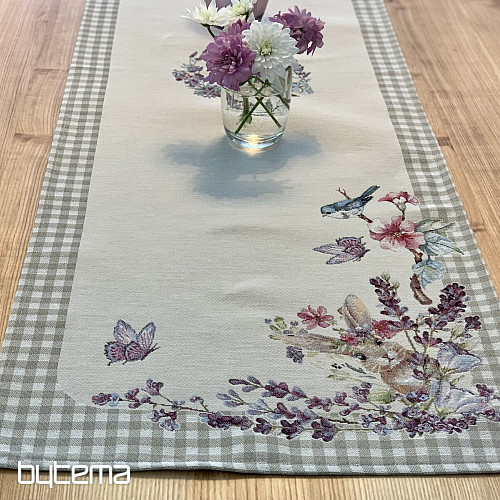 Tovaglia e sciarpa Tapestry PASQUA a quadri beige