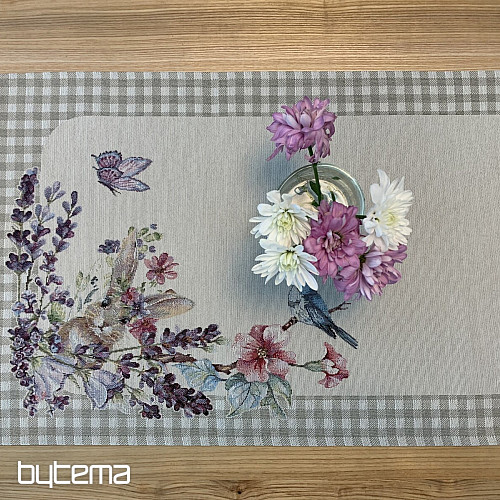 Tovaglia e sciarpa Tapestry PASQUA a quadri beige
