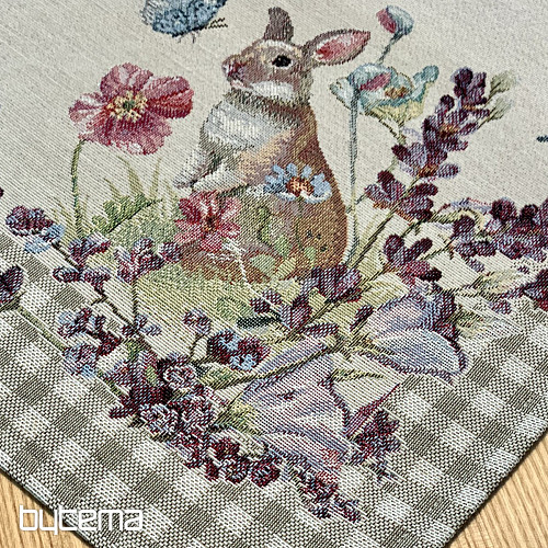 Tovaglia e sciarpa Tapestry PASQUA a quadri beige