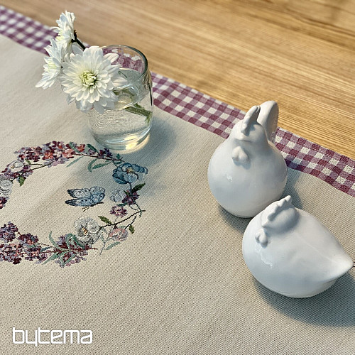 Tovaglia e sciarpa Tapestry EASTER TIME quadri viola