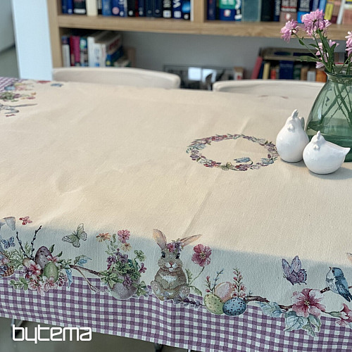 Tovaglia e sciarpa Tapestry EASTER TIME quadri viola