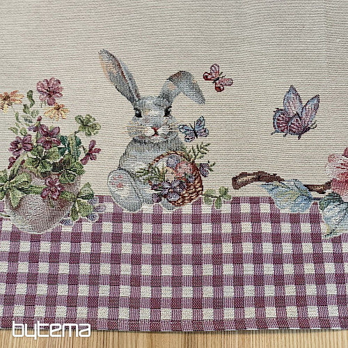 Tovaglia e sciarpa Tapestry EASTER TIME quadri viola