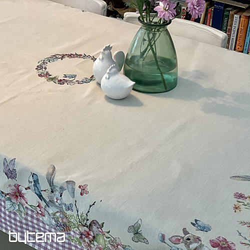 Tovaglia e sciarpa Tapestry EASTER TIME quadri viola