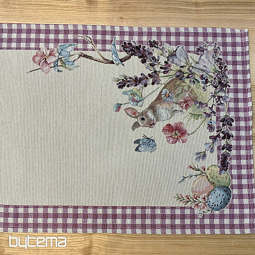 Tovaglia e sciarpa Tapestry EASTER TIME quadri viola