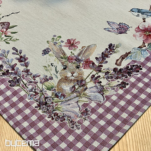 Tovaglia e sciarpa Tapestry EASTER TIME quadri viola