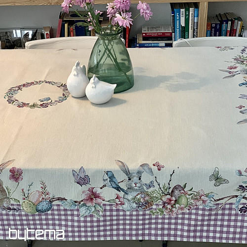 Tovaglia e sciarpa Tapestry EASTER TIME quadri viola