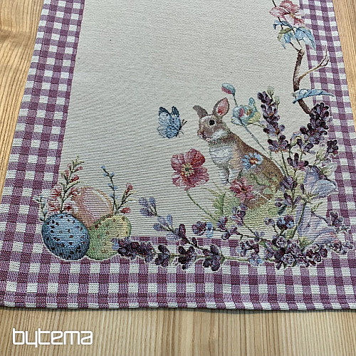 Tovaglia e sciarpa Tapestry EASTER TIME quadri viola
