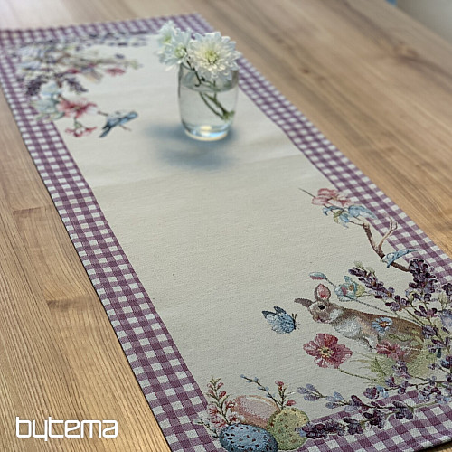 Tovaglia e sciarpa Tapestry EASTER TIME quadri viola