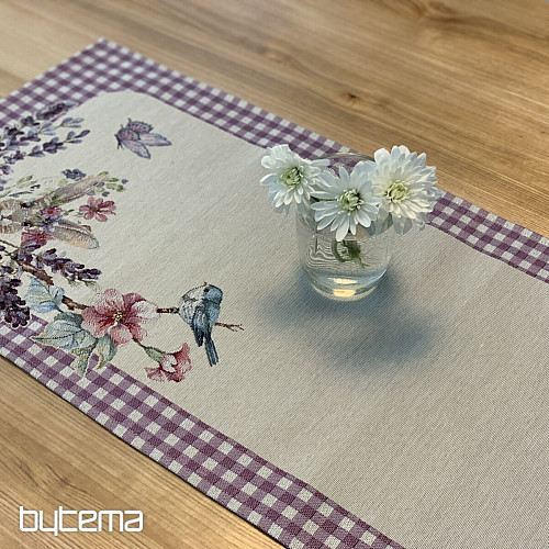 Tovaglia e sciarpa Tapestry EASTER TIME quadri viola