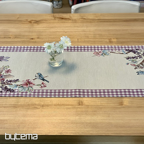 Tovaglia e sciarpa Tapestry EASTER TIME quadri viola