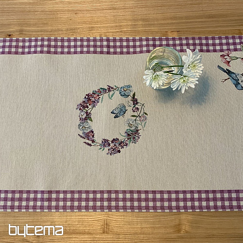 Tovaglia e sciarpa Tapestry EASTER TIME quadri viola