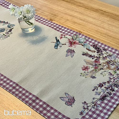 Tovaglia e sciarpa Tapestry EASTER TIME quadri viola