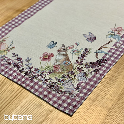 Tovaglia e sciarpa Tapestry EASTER TIME quadri viola