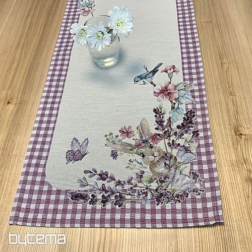 Tovaglia e sciarpa Tapestry EASTER TIME quadri viola