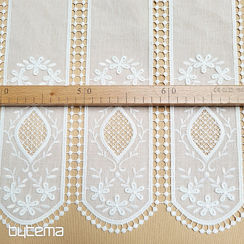 Lussuosa tenda in vetro colorato ricamata AVORIO
